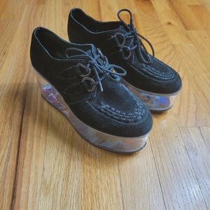 YRU Qloud Kreep Black Creepers Platform Stacked